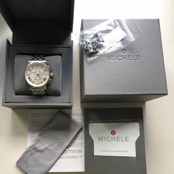 SOLD!! Michele Sail Large Dial Timepiece - Picture 1 of 5